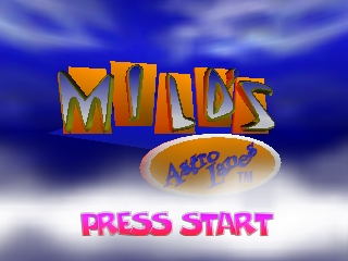Milo's Astro Lanes (USA) Title Screen